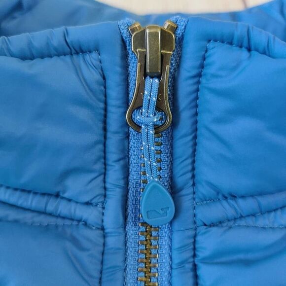 Vineyard Vines puffer pocket vest tide blue S - Picture 7 of 9